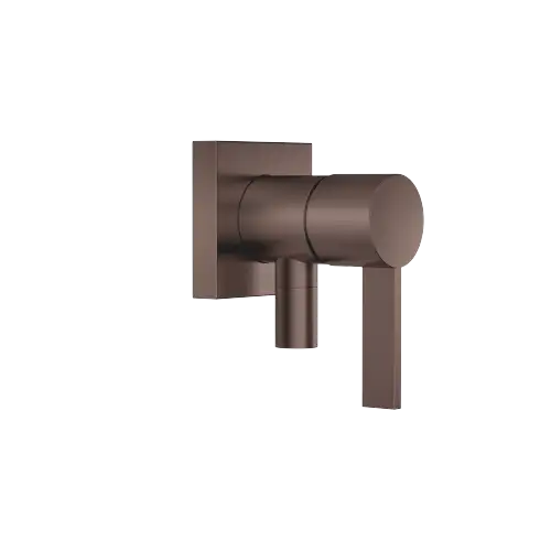 Concealed single-lever mixer with cover plate with integrated shower connection - Brushed Dark Bronze (PVD) - 36 046 970-43