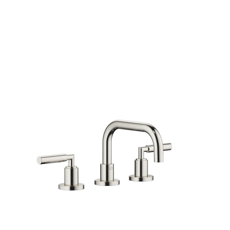 TARA Three-hole basin mixer with pop-up waste - Platinum - 20 705 882-08