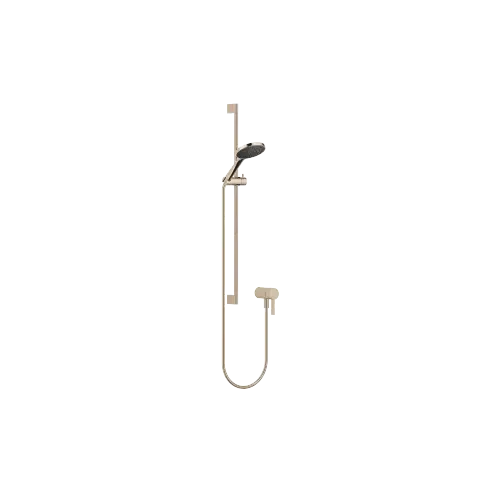 Concealed single-lever mixer with integrated shower connection with shower set - Champagne (22kt Gold) - Set containing 2 articles
