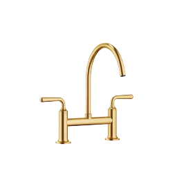 VAIA Two-hole bridge mixer for rinsing/Profi spray - Brushed Durabrass (23kt Gold) - 19 815 809-28 0010