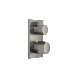 Concealed thermostat with two function volume control - Brushed Dark Platinum - 36 426 670-99