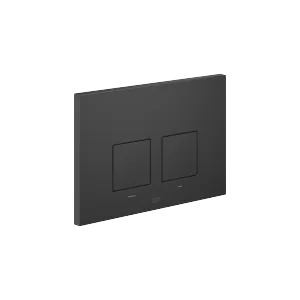 Flush plate for concealed WC cisterns made by Geberit angular - Matte Black - 12 665 980-33