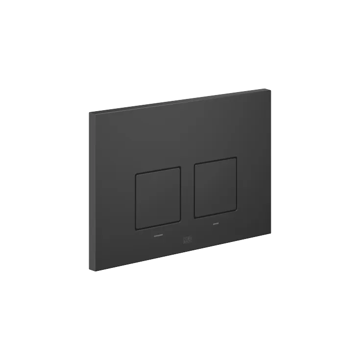 Platine de commande pour réservoir de chasse d’eau à encastrer de la société Geberit de forme carrée - Noir mat - 12 665 980-33