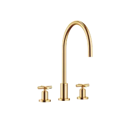 TARA Dreilochbatterie - Messing gebürstet (23kt Gold) - 20 816 892-28