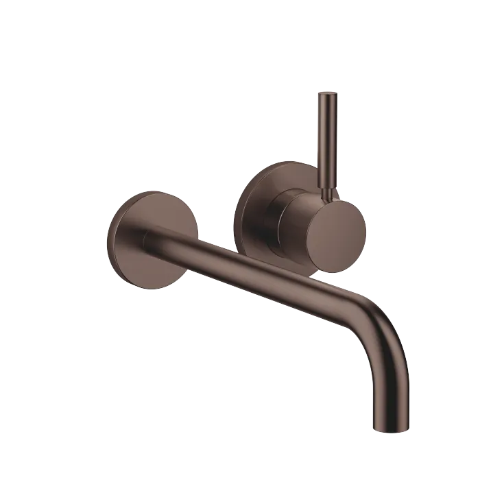 META Wall-mounted single-lever basin mixer with individual rosettes - Brushed Dark Bronze (PVD) - 36 863 660-43