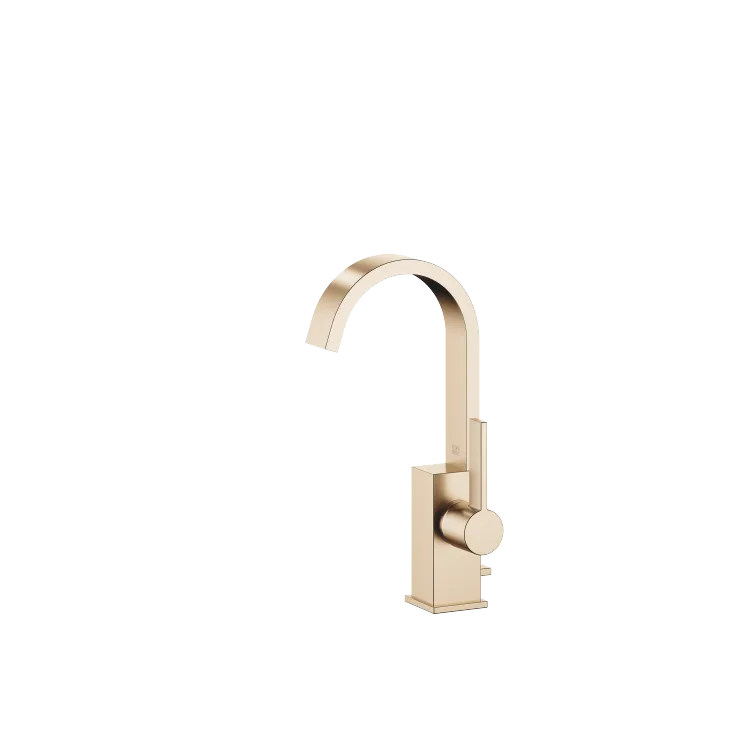 MEM Mitigeur monocommande de lavabo avec garniture d'écoulement - Champagne brossé (Or 22cts) - 33 502 782-46