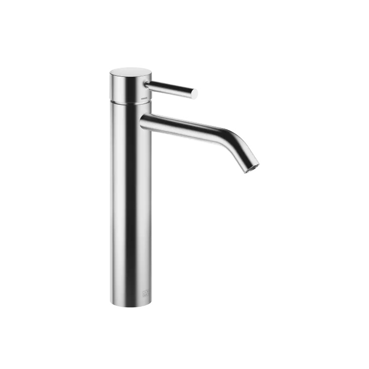 META Single-lever basin mixer with raised base without pop-up waste - Brushed Chrome - 33 539 660-93