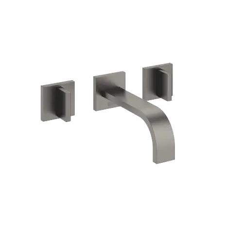 MEM Wall-mounted basin mixer without pop-up waste - Brushed Dark Platinum - 36 707 782-99