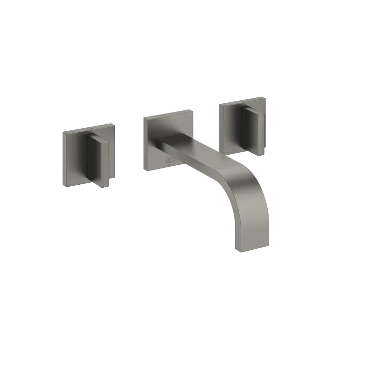 MEM Wall-mounted basin mixer without pop-up waste - Brushed Dark Platinum - 36 707 782-99