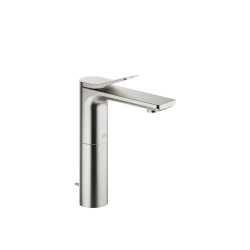 LISSÉ Mitigeur monocommande de lavabo avec pied surélevé avec garniture d'écoulement - Platine brossé - 33 506 845-06