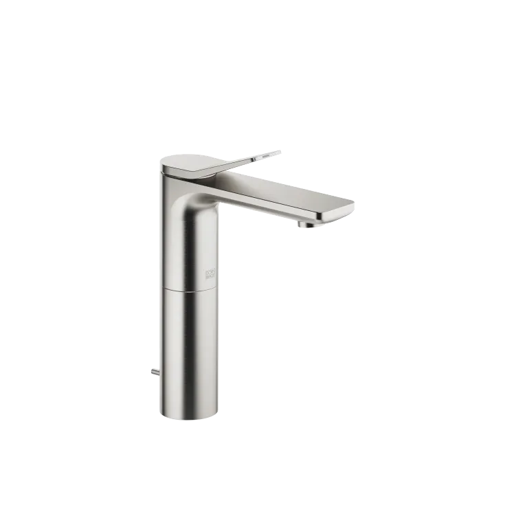 LISSÉ Single-lever basin mixer with raised base with pop-up waste - Brushed Platinum - 33 506 845-06