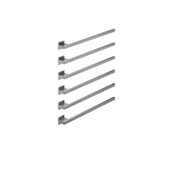 Scaldasalviette , 6 bracci , sporgenza a destra , senza comando - Dark Platinum spazzolato - 83 316 980-99