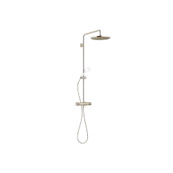 Showerpipe with shower thermostat without hand shower - Light Gold (PVD) - 34 460 979-26
