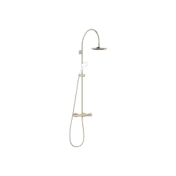 VAIA Showerpipe with shower thermostat without hand shower FlowReduce 220 mm - Brushed Light Gold (PVD) - 34 464 809-27 0050