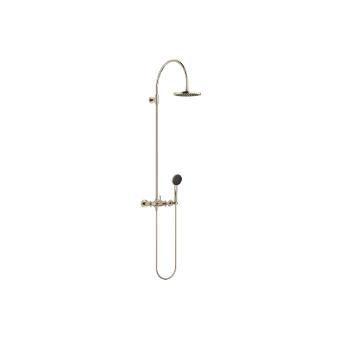 TARA Colonne de douche avec mélangeur de douche 220 mm - Champagne (Or 22cts) - Set contenant 2 articles