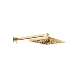 Rain shower with wall fixing 300 x 240 mm - Brushed Durabrass (23kt Gold) - 28 765 980-28 0050