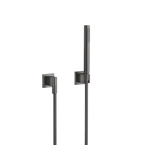 Hand shower set with individual rosettes - Brushed Dark Platinum - 27 808 980-99