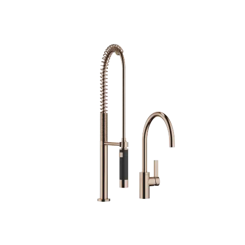TARA ULTRA Single-lever mixer with profi spray set - Brushed Bronze (PVD) - Set containing 2 articles