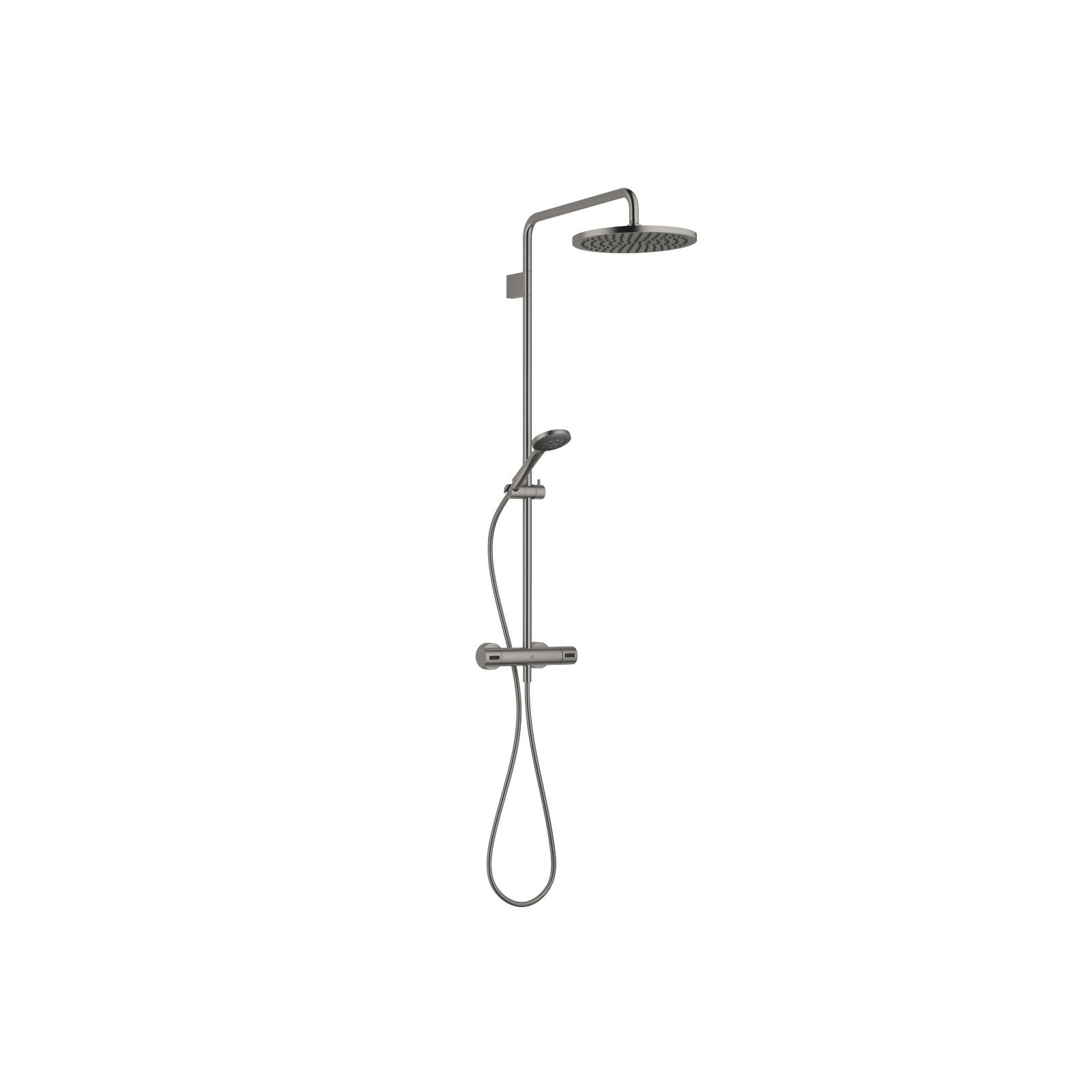 Tablet Kapel Terug, terug, terug deel SERIES–VARIOUS Brushed Dark Platinum Shower faucets: Showerpipe with shower  thermostat