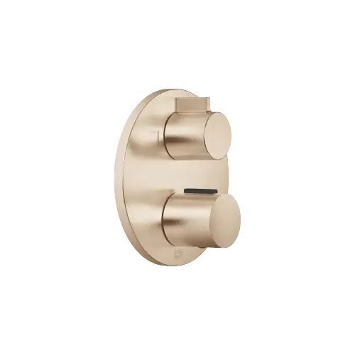 Termostato incasso con regolazione di portata dell'acqua a due vie - Champagne spazzolato (Oro 22k) - 36 426 970-46