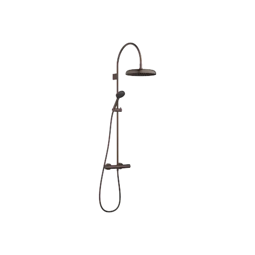 COYA Showerpipe Application with shower thermostat 300 mm - Brushed Dark Bronze (PVD) - Set containing 2 articles