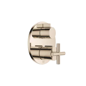 TARA Thermostat à encastrer avec réglage de débit et robinet d'arrêt intégré - Champagne (Or 22cts) - 36 425 892-47