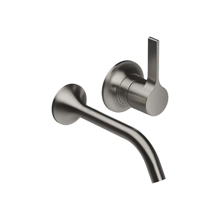 VAIA Wall-mounted single-lever basin mixer without pop-up waste - Brushed Dark Platinum - 36 860 809-99 0010