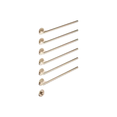Handtuchwärmer , 6-fach , Ausladung rechts , mit Bedienelement - Champagne gebürstet (22kt Gold) - Set aus 2 Artikeln