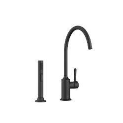 VAIA Single-lever mixer with rinsing spray set - Matte Black - Set containing 2 articles