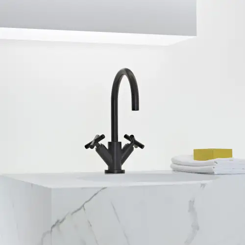 TARA Single-hole lavatory mixer with drain - Matte Black - 22 513 892-33 0010