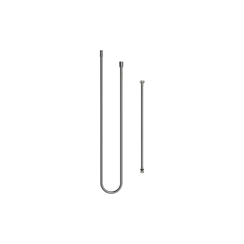 Metal shower hose in two parts 1/2" x 3/8" x 2250 mm - Dark Chrome - 28 323 970-19