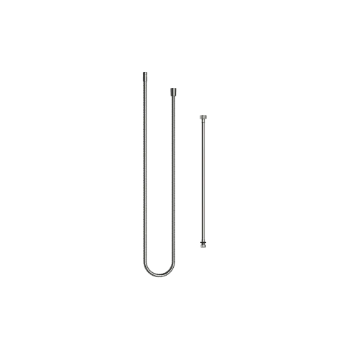 Metal shower hose in two parts 1/2" x 3/8" x 2250 mm - Dark Chrome - 28 323 970-19