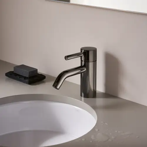 META Single-lever basin mixer with pop-up waste - Brushed Gold (PVD) - 33 505 660-37