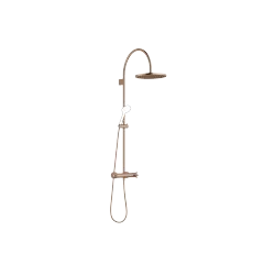 TARA Shower pipe with shower thermostat without hand shower 300 mm - Brushed Bronze - 34 460 892-42