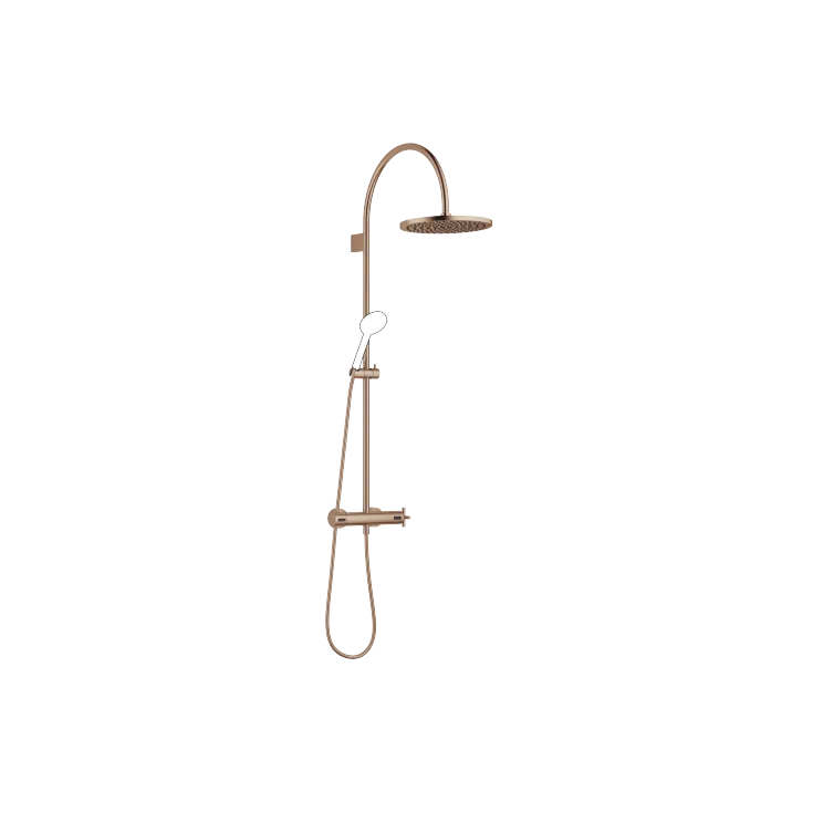 TARA Showerpipe mit Brause-Thermostat ohne Handbrause 300 mm - Bronze gebürstet - 34 460 892-42