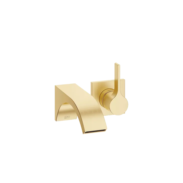 CYO Wall-mounted single-lever basin mixer without pop-up waste - Brushed Durabrass (23kt Gold) - 36 861 811-28