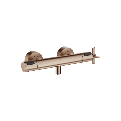 VAIA Shower thermostat for wall-mounted installation - Brushed Bronze (PVD) - Set containing 2 articles