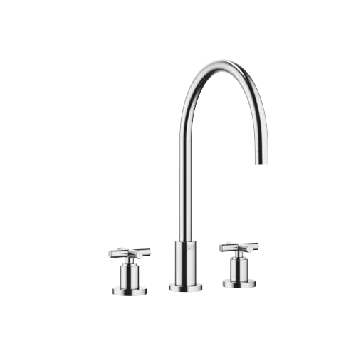 TARA Three-hole mixer - Brushed Chrome - 20 816 892-93