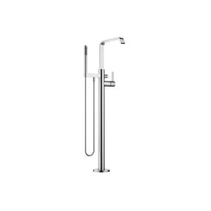 IMO Single-lever bath mixer with stand pipe for free-standing assembly with hand shower set - Brushed Chrome - 25 863 671-93