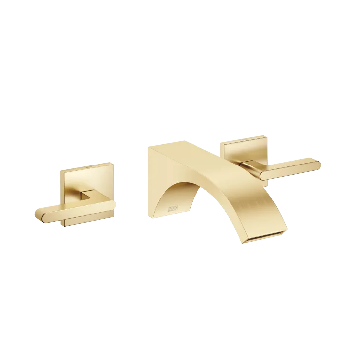 CYO Wall-mounted basin mixer without pop-up waste - Brushed Durabrass (23kt Gold) - 36 712 821-28