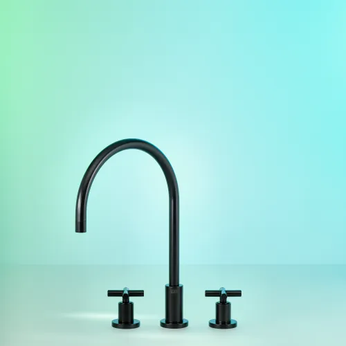 Dornbracht tara design series 3 hole kitchen kitchen faucet black matte