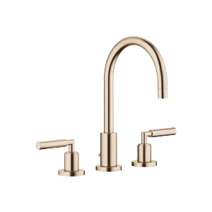 TARA Three-hole basin mixer with pop-up waste - Brushed Champagne (22kt Gold) - 20 713 882-46