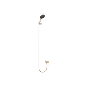 Concealed single-lever mixer with integrated shower connection with hand shower set - Brushed Champagne (22kt Gold) - Set containing 2 articles