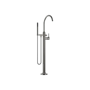 VAIA Single-lever bath mixer with stand pipe for free-standing assembly with hand shower set - Dark Chrome - 25 863 809-19