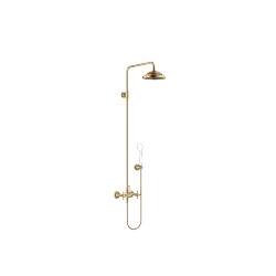 MADISON Showerpipe with shower mixer without hand shower - Brushed Durabrass (23kt Gold) - 26 632 360-28