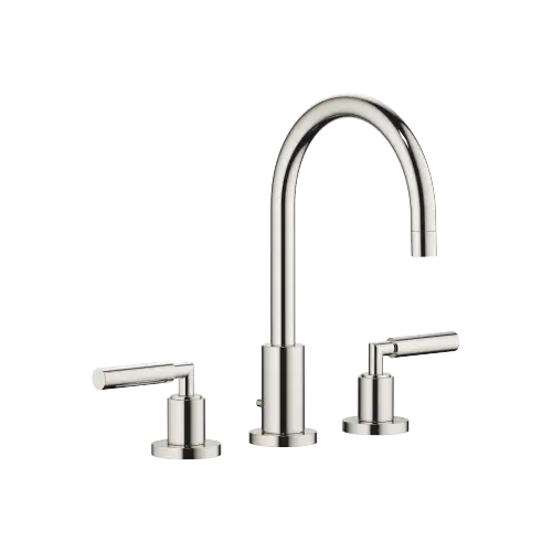 TARA Three-hole lavatory mixer with drain - Platinum - 20 713 882-08 0010