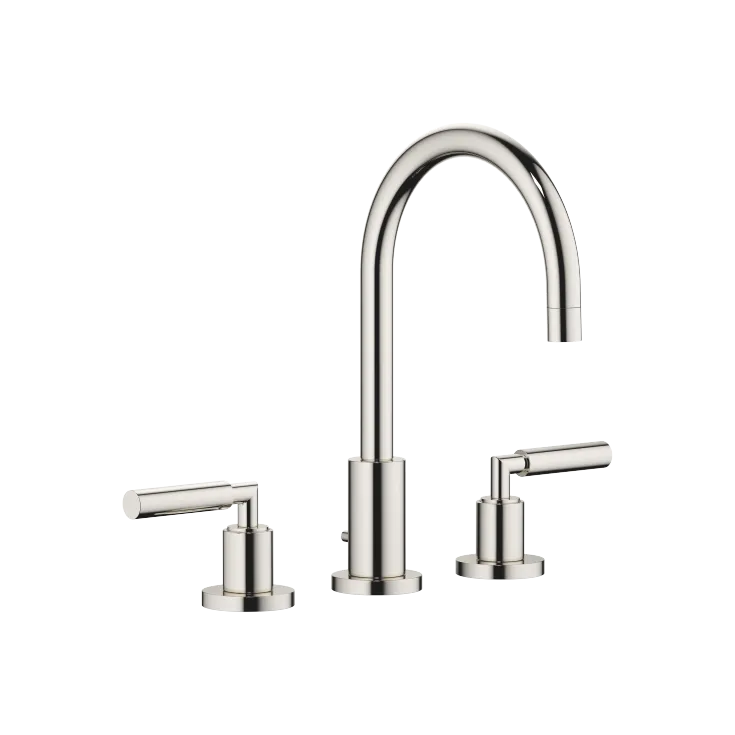 TARA Three-hole lavatory mixer with drain - Platinum - 20 713 882-08 0010
