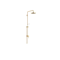 Showerpipe with single-lever shower mixer without hand shower - Brushed Durabrass (23kt Gold) - 36 112 970-28