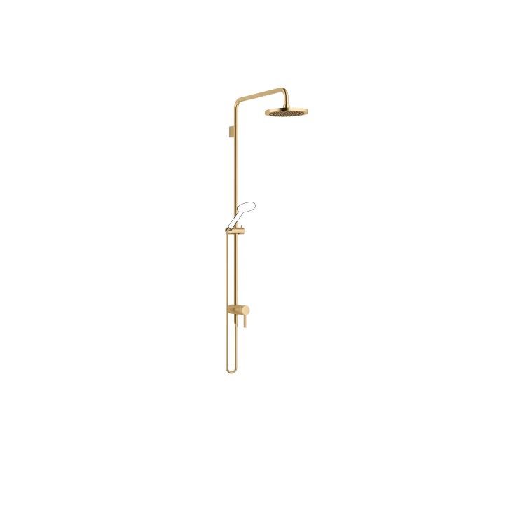 Shower Pipe mit Brause-Einhandbatterie ohne Handbrause - Messing gebürstet (23kt Gold) - 36 112 970-28