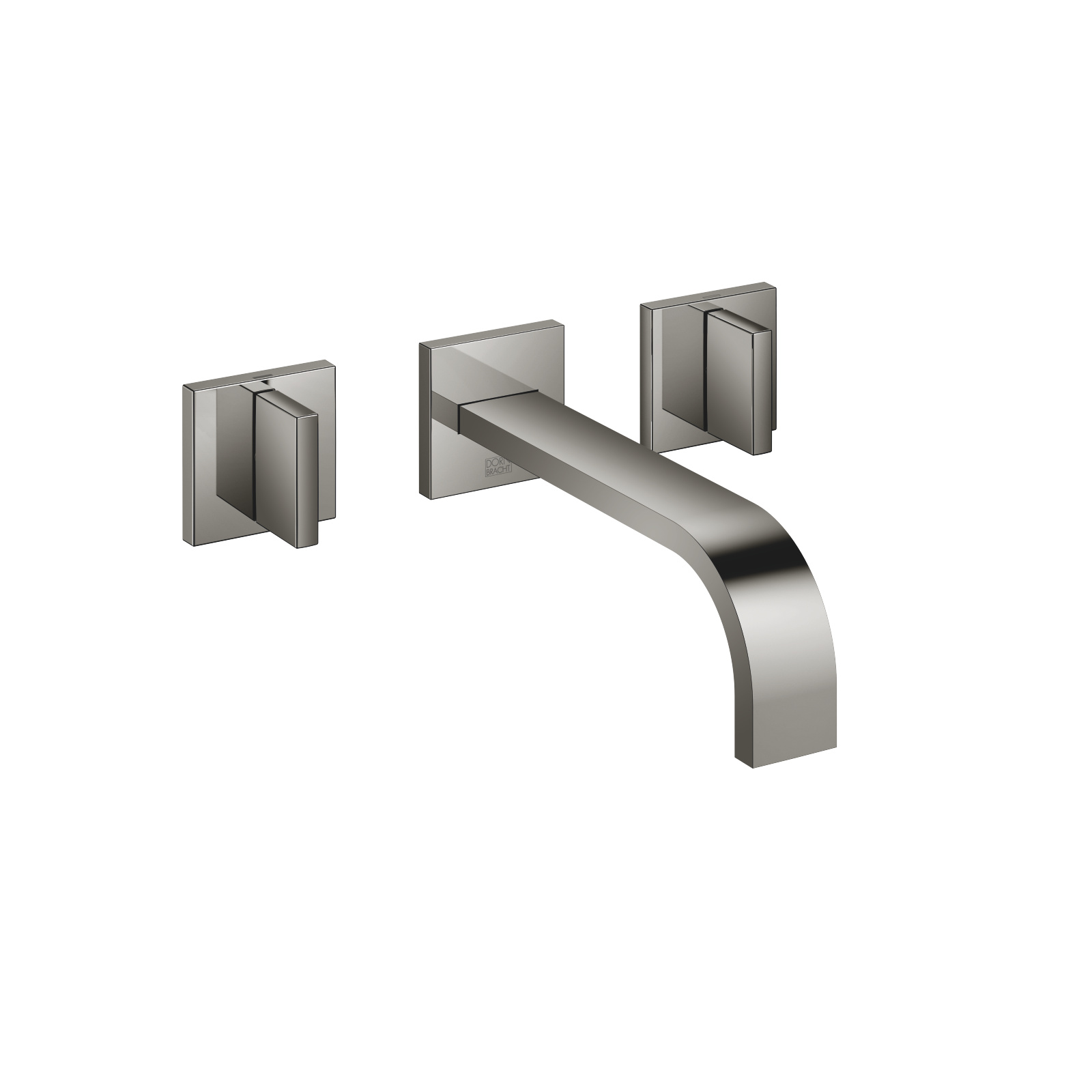 MEM Brushed Platinum Washstand faucets: Wall-mounted basin mixer 